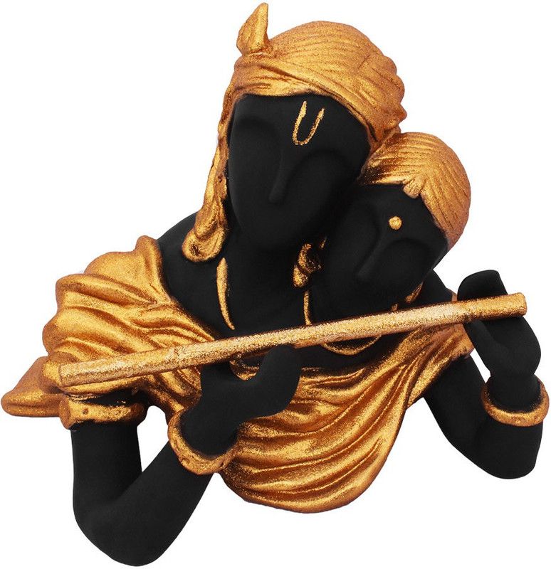 ART N HUB Lord Radha Krishna / Radhey Krishan Couple Idol God Statue Gift Decorative Showpiece - 26 cm  (Gold Finish, Gold)