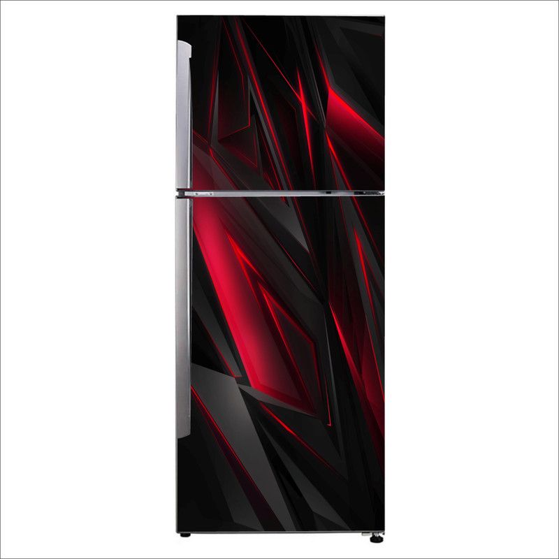Advait Designs 60 cm Advait Designs Decorative Beautiful abstract gradient red and black fridge sticker Self Adhesive Sticker  (Pack of 1)