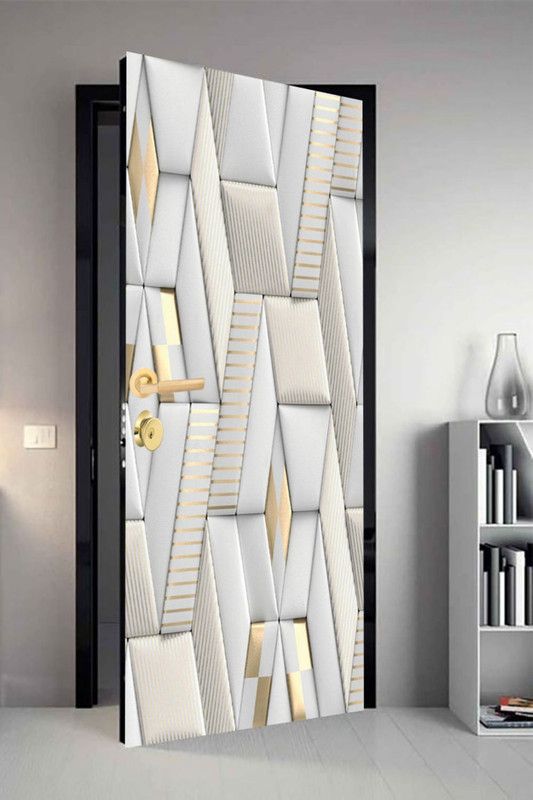 QTH 29.8 cm QTH Patterns Dor-6264 Design Door Sticker Self Adhesive Sticker  (Pack of 1)