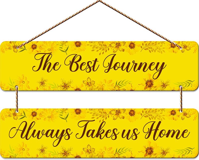Artvibes Home Decorative Item Quote Wall Hanging Decorative Item for Home (WH_5401N)  (10 inch X 12 inch, Yellow)