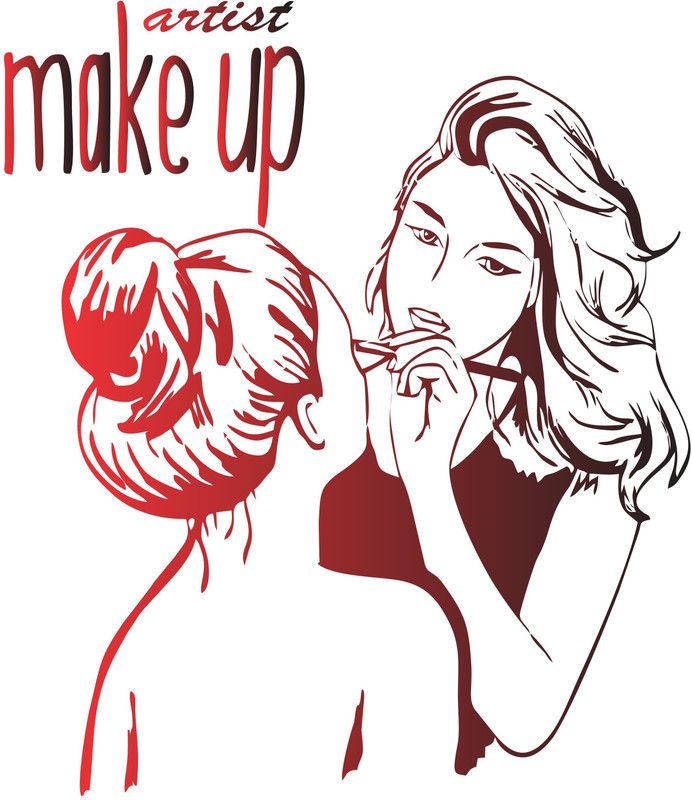 Sahaj Decor 56 cm Red Color Makeup Artist Magnetic Sticker  (Pack of 1)