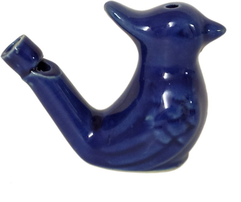 NAVIRA HANDICRAFT Indian Ceramic Bird Water Whistle Kids Toy – Terracotta Bird Water Whistle Decorative Showpiece - 5.2 cm  (Ceramic, Blue)