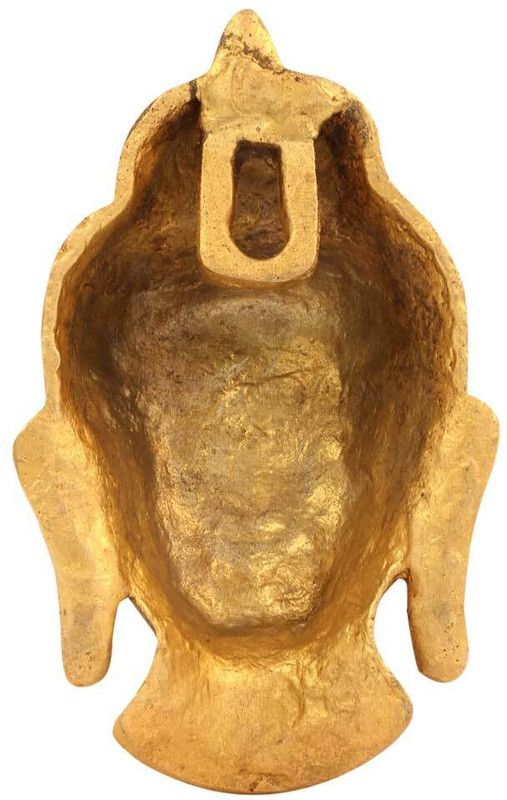 StatueStudio Wall Hanging Buddha Statue Feng Shui Buddha Head with Sun for Home Décor & Gift Decorative Showpiece - 4.064 cm  (Brass, Gold)