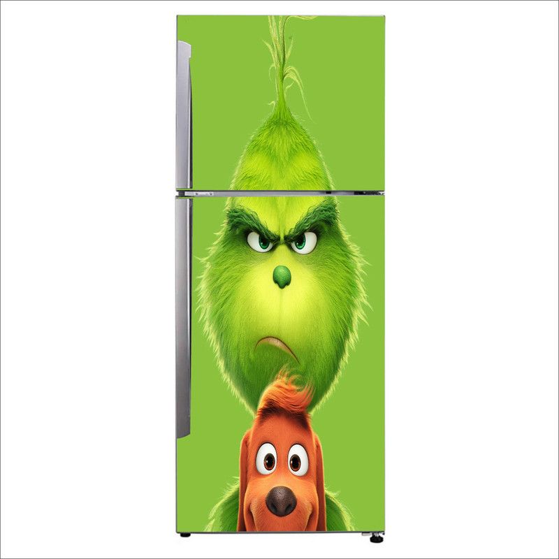 Psychedelic Collection 60 cm Decorative the grinch poster cartoon Self Adhesive Sticker  (Pack of 1)