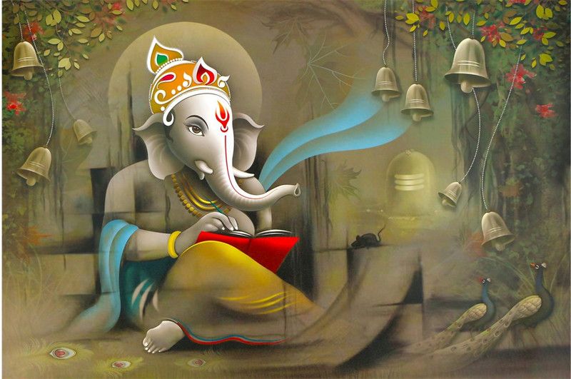 god & god's 91.44 cm Canvas HD Digital Painting 2589 Self Adhesive Sticker  (Pack of 1)