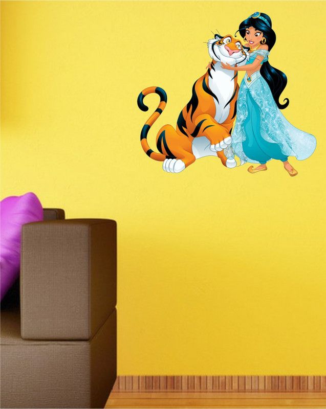 MADHUBAN DECOR 60 cm DISNEY PRINCESS Self Adhesive Sticker  (Pack of 1)