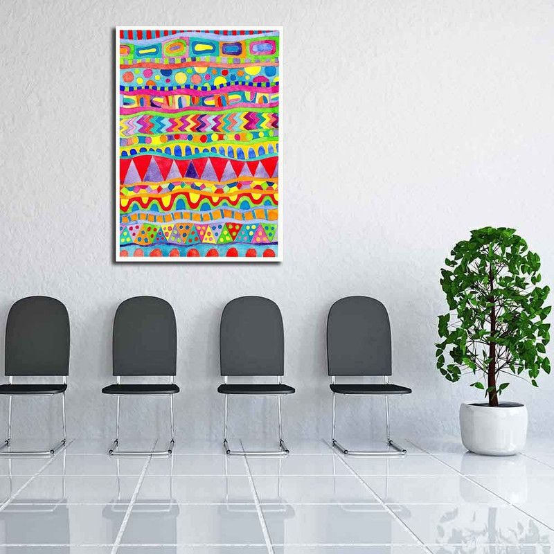 Artzfolio Abstract Watercolor Artwork Canvas Painting | MDF Wood Frame Digital Reprint 19.6 inch x 14 inch Painting  (With Frame)