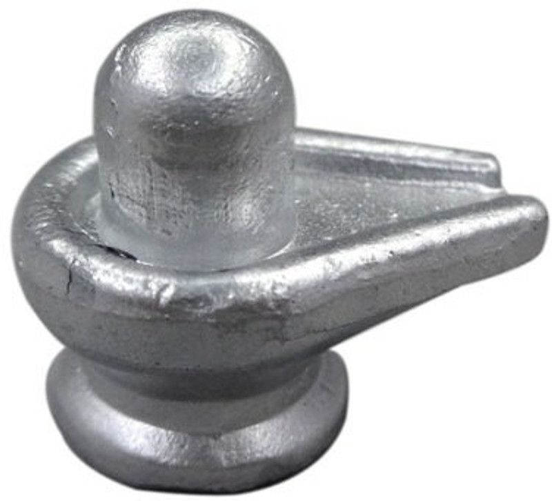 Sitare Pure Mercury Parad Shiva 48 gms Shivling Decorative Showpiece - 2.5 cm  (Metal, Silver)