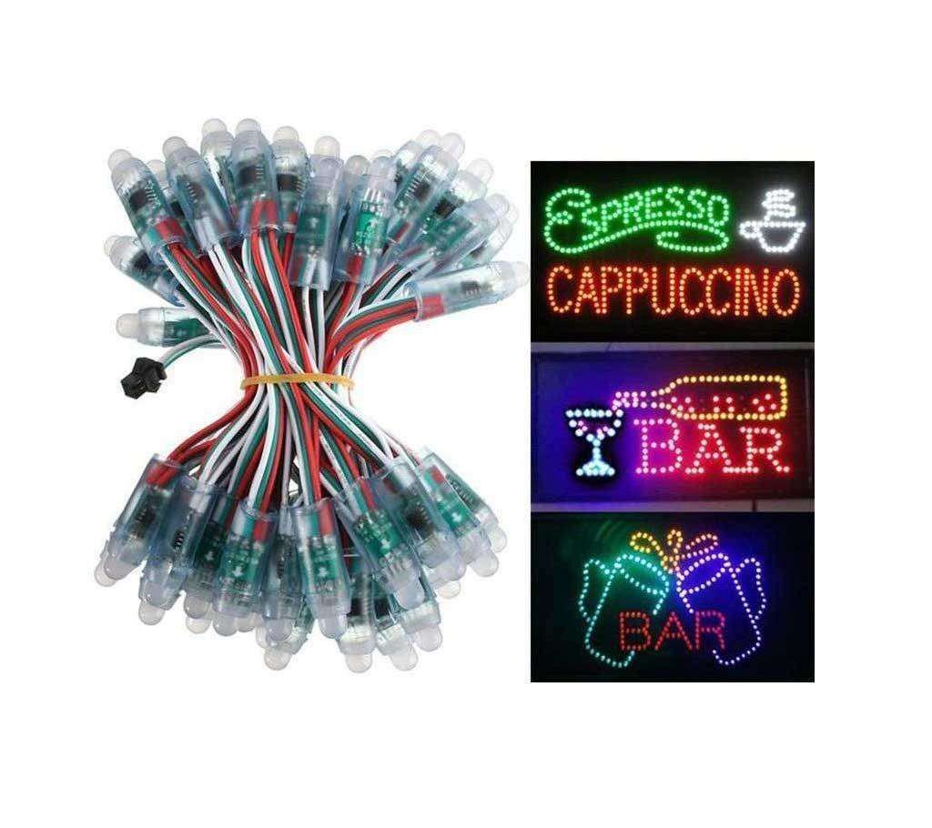 12mm Pixels Digital Addressable LED String RGB Color DC5V IP68-50Pcs