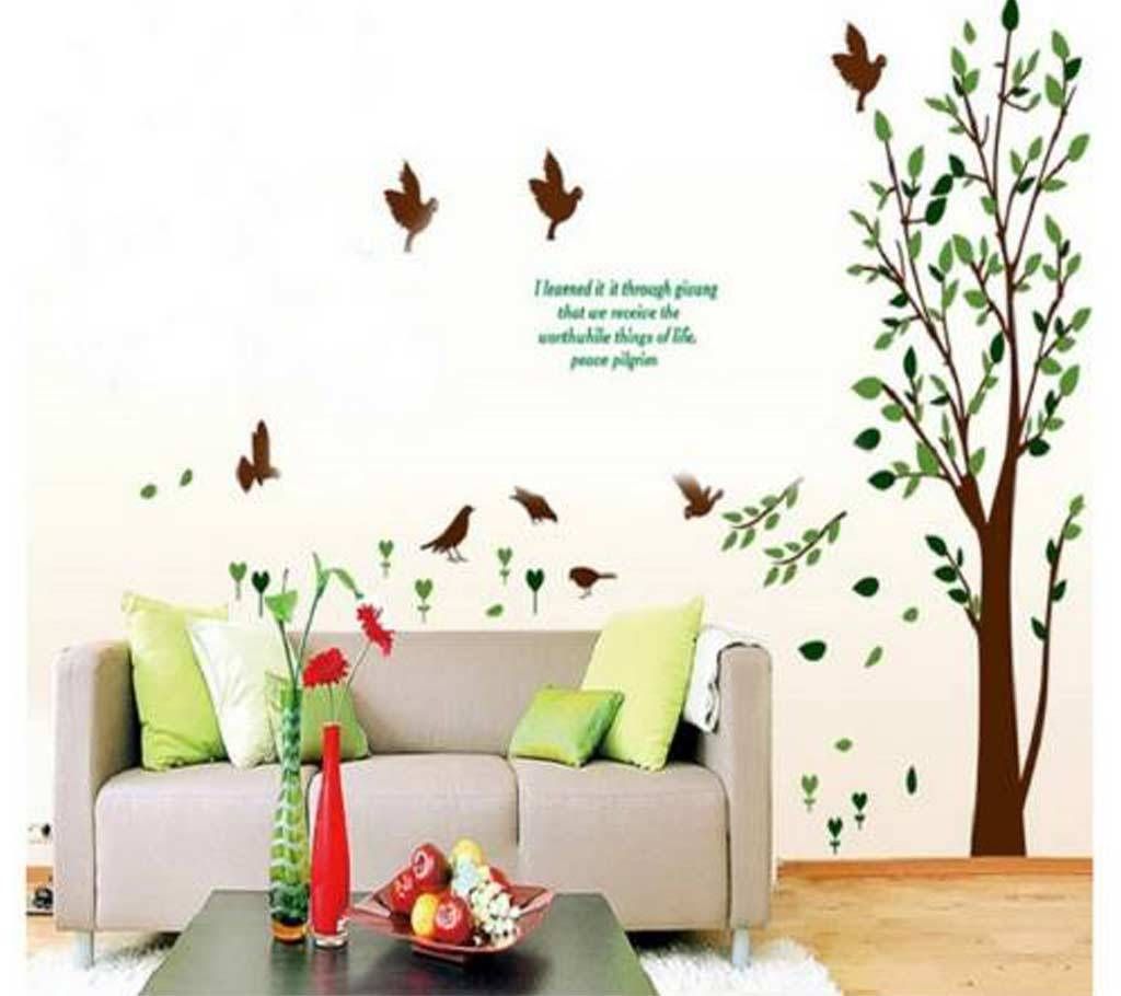 Floral Design Tree Wall Sticker