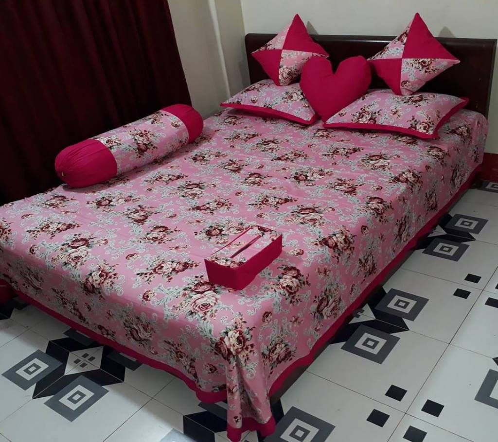 8 pcs king size cotton bedsheet set