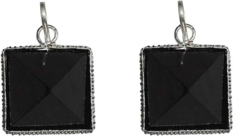 Traditional Villa Fashion Jewellery Unique Black Agate Stone Pyramid Pendant For Best Wishes Decorative Showpiece - 3 cm  (Stone, Black)