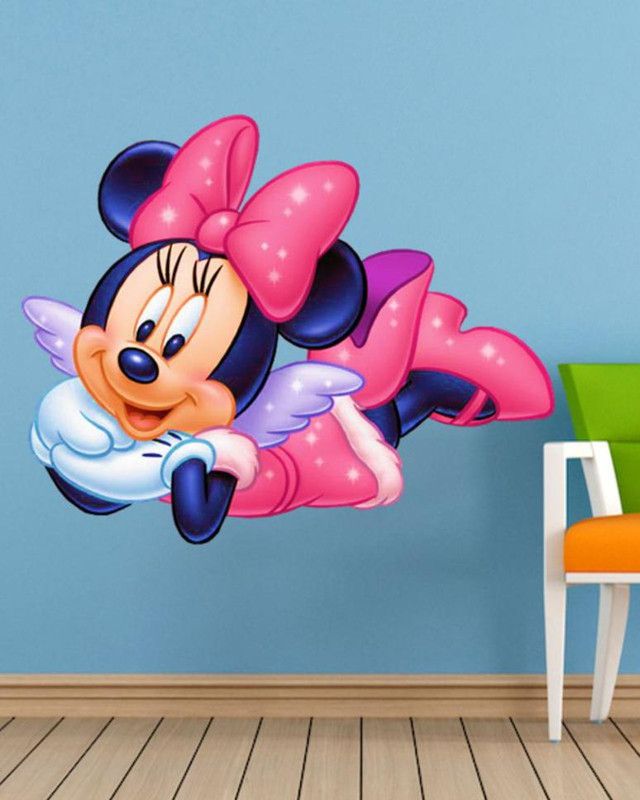 Approach home Decor 60 cm mickey mouse cartoon wall sticker 3d Self Adhesive Sticker  (Pack of 1)