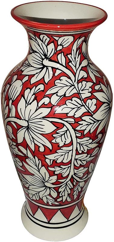 Pure Source (India) Ceramic Vase  (11.75 inch, Multicolor)