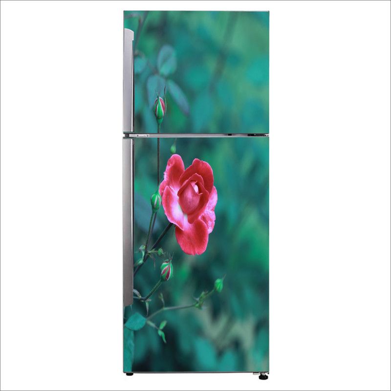 Advait Designs 60 cm Advait Designs Decorative Beautiful hot cocoa floribunda rose fridge sticker Self Adhesive Sticker  (Pack of 1)