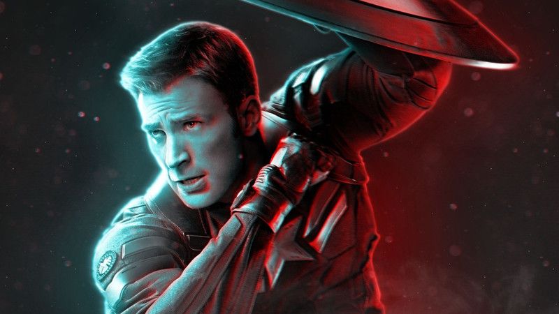 Captain America Multicolour Photo Paper Print Poster Photographic Paper Photographic Paper  (18 inch X 12 inch, Rolled)