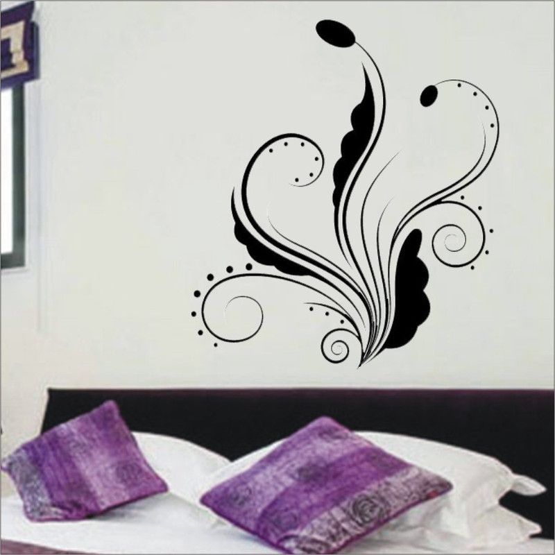 Decor Villa 50 cm Decor Villa Swirl Wall Decal and Sticker Self Adhesive Sticker  (Pack of 1)