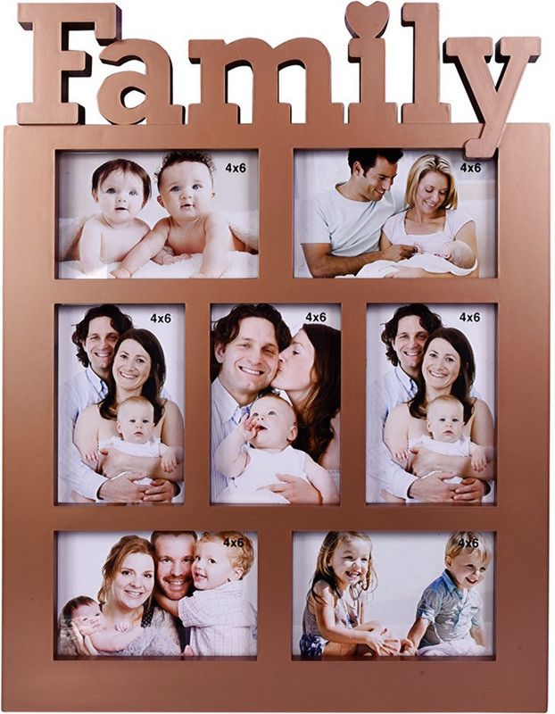 Archies Frames Wood Personalized, Customized Gift Best Friends Reel Photo Collage gift for Friends, BFF with Frame, Birthday Gift,Anniversary Gift Wall  (Grey, 7 Photo(s), 4 x 6 cm)