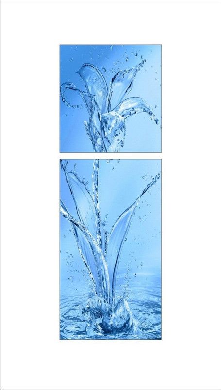 ARNDECOR 388.62 cm ARN-decor-535 water flower abstract fridge sticker Self Adhesive Sticker  (Pack of 1)
