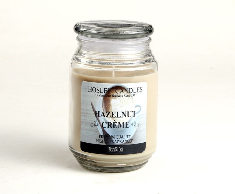 Hosley Hazelnut Crème Jar Candle  (Beige, Pack of 1)