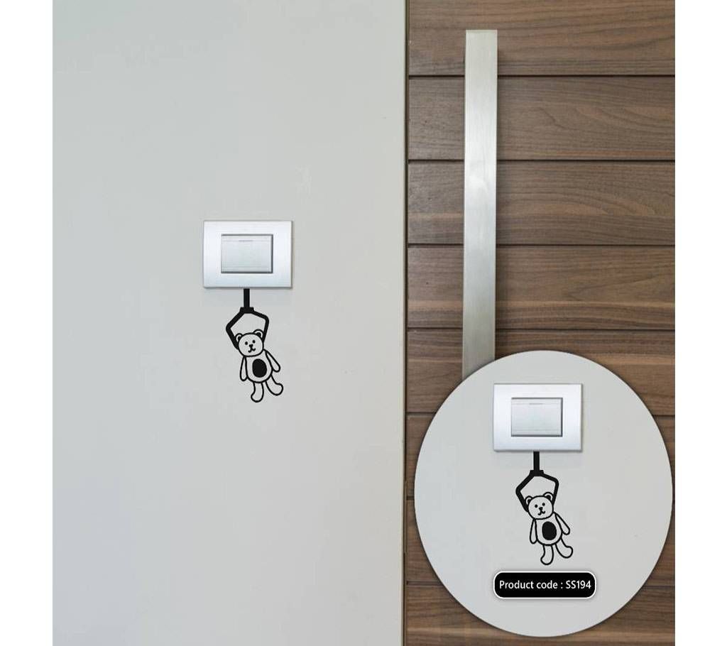 Mr. Taddy Switch & Socket Vinyl Decals Removable Wall Sticker - DDecorator