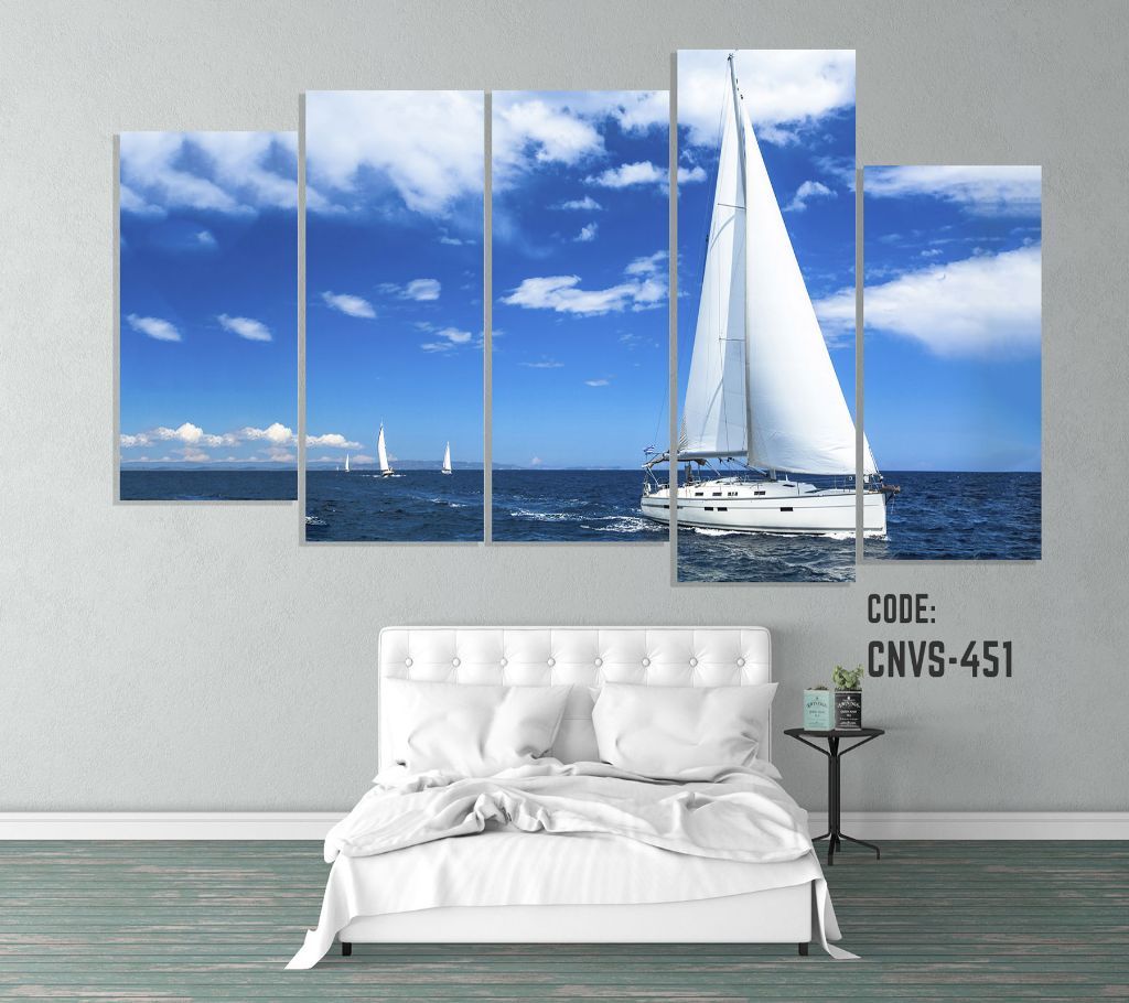CNVS-451 Sea Boat Wall Canvas Art Prints 78 inch x 48 inch