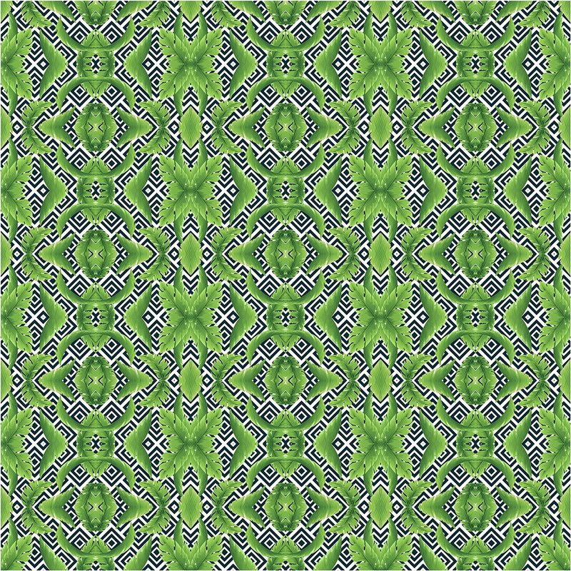 BPDESIGNSOLUTION Floral & Botanical Green, Black Wallpaper  (41 cm x 285 cm)