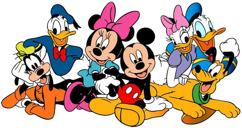 AK GRAPHICS 120 cm Mickey fun with friends wall sticker Self Adhesive Sticker  (Pack of 1)