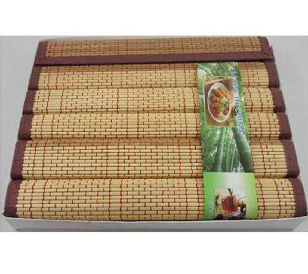 Table Mats 6 pcs bamboo made