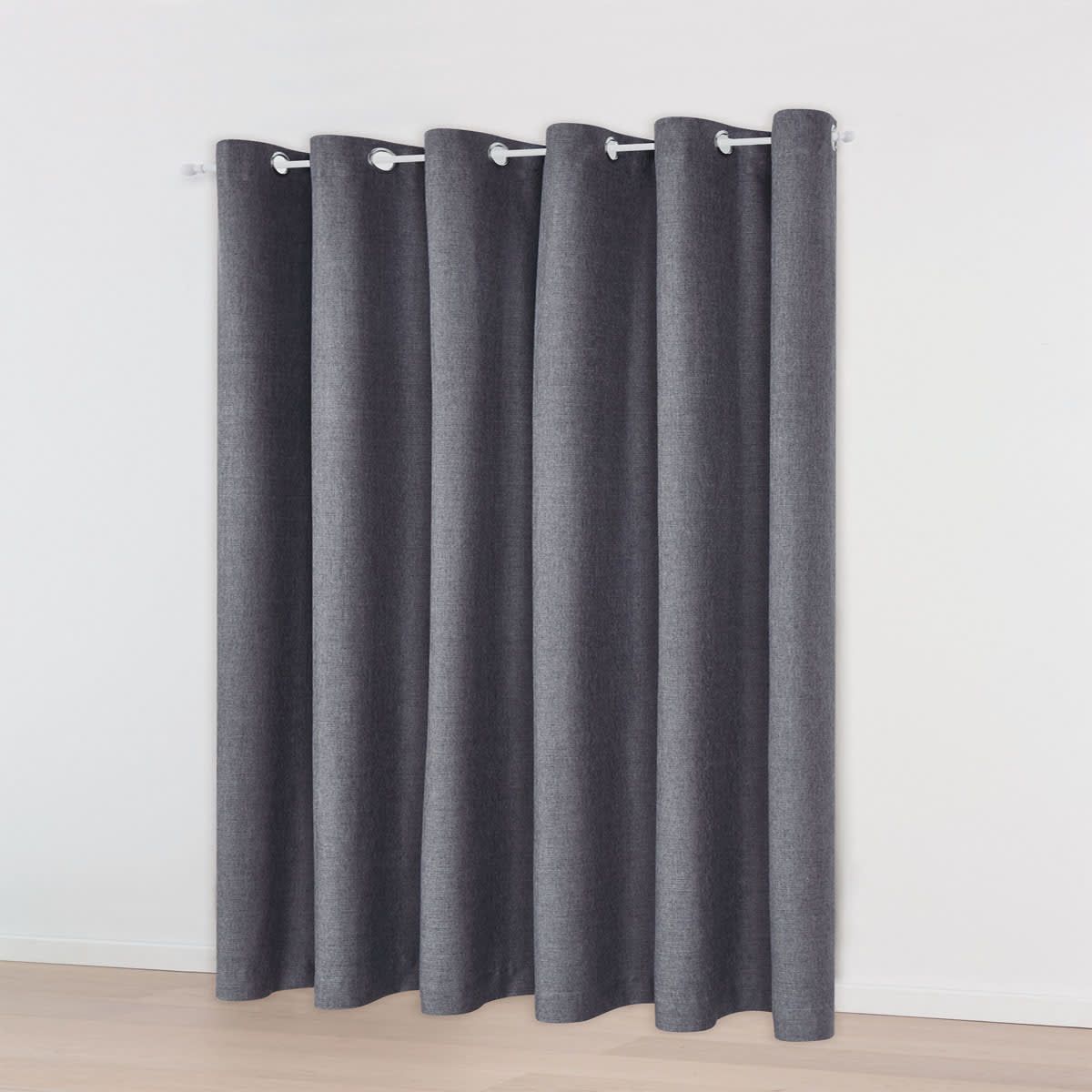 Monaco Double Width Eyelet Curtain Pepper