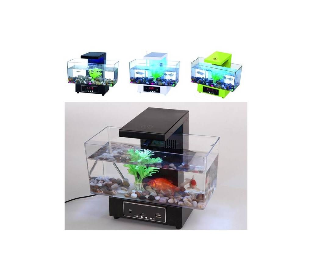 USB Desktop LCD Clock with Aquarium