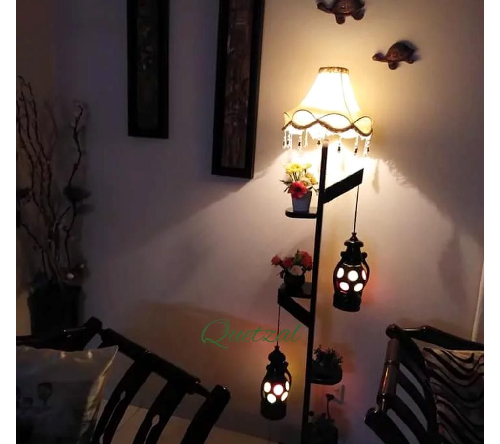 Corner Stand Hurricane Lamp