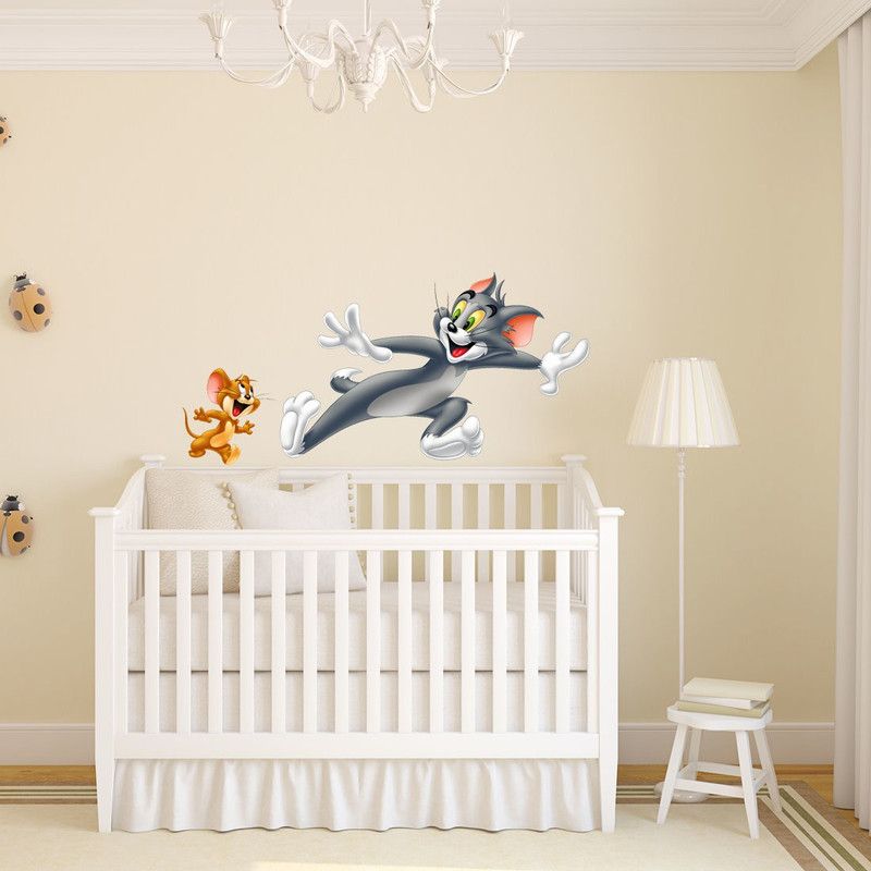 Spinn Decor Wall Decal Warner Bros Tom & Jerry 35 cm Warner Bros Tom & Jerry Wall Sticker Self Adhesive Sticker  (Pack of 1)