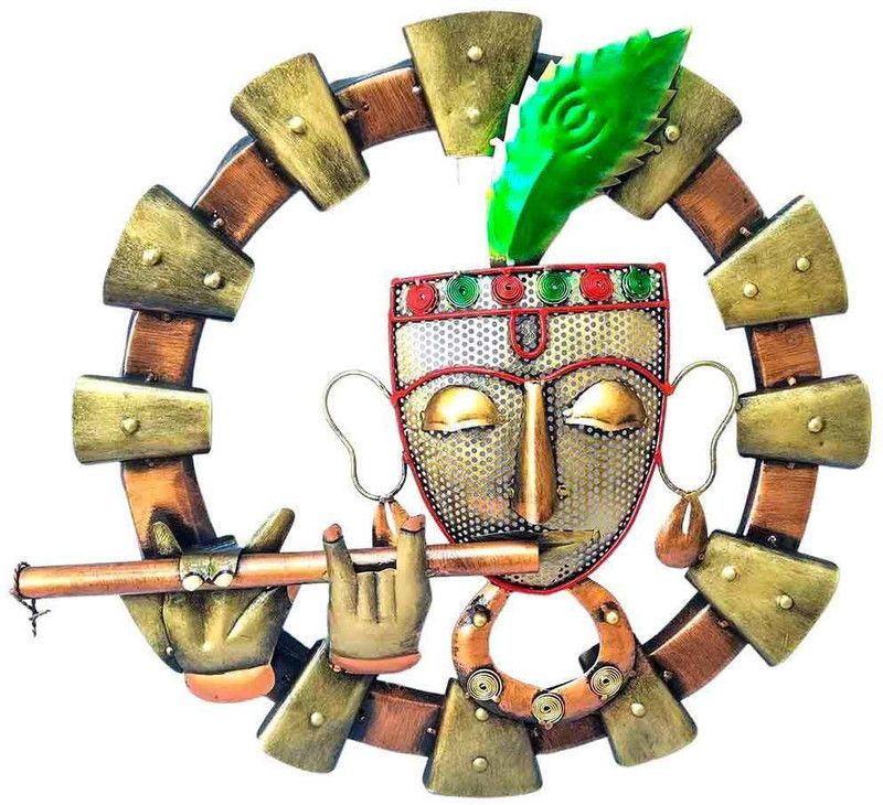 Apkamart Krishna Wall Hanging 18 Inch Decorative Showpiece - 46 cm  (Iron, Multicolor)
