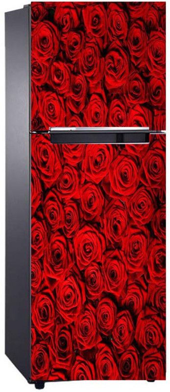 Advait Designs 60 cm Advait Designs 3d decorative green design full fridge cover abstract extra large fridge sticker (pvc vinyl covering area 61cm X 160cm ) Self Adhesive Sticker  (Pack of 1)