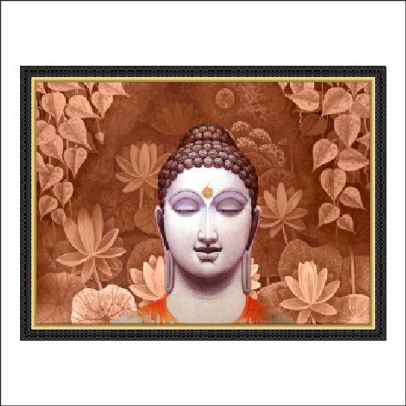 SIH 3D UV Print Wall Art Wooden Finish Digital Reprint 12 inch x 18 inch Painting  (With Frame)