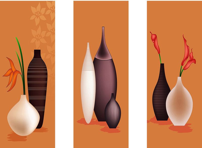 pnf Digital Reprint 15 inch x 19 inch Painting  (Without Frame, Pack of 3)