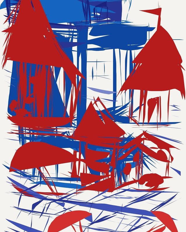 Banaras Ghat Unframed Abstract Wall Art Canvas Artwork Home & Office Décor Digital Reprint 18 inch x 15 inch Painting