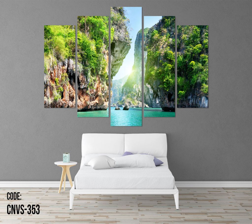 CNVS-353 Green Mountain Wall Canvas Art Prints 60 inch x 36 inch