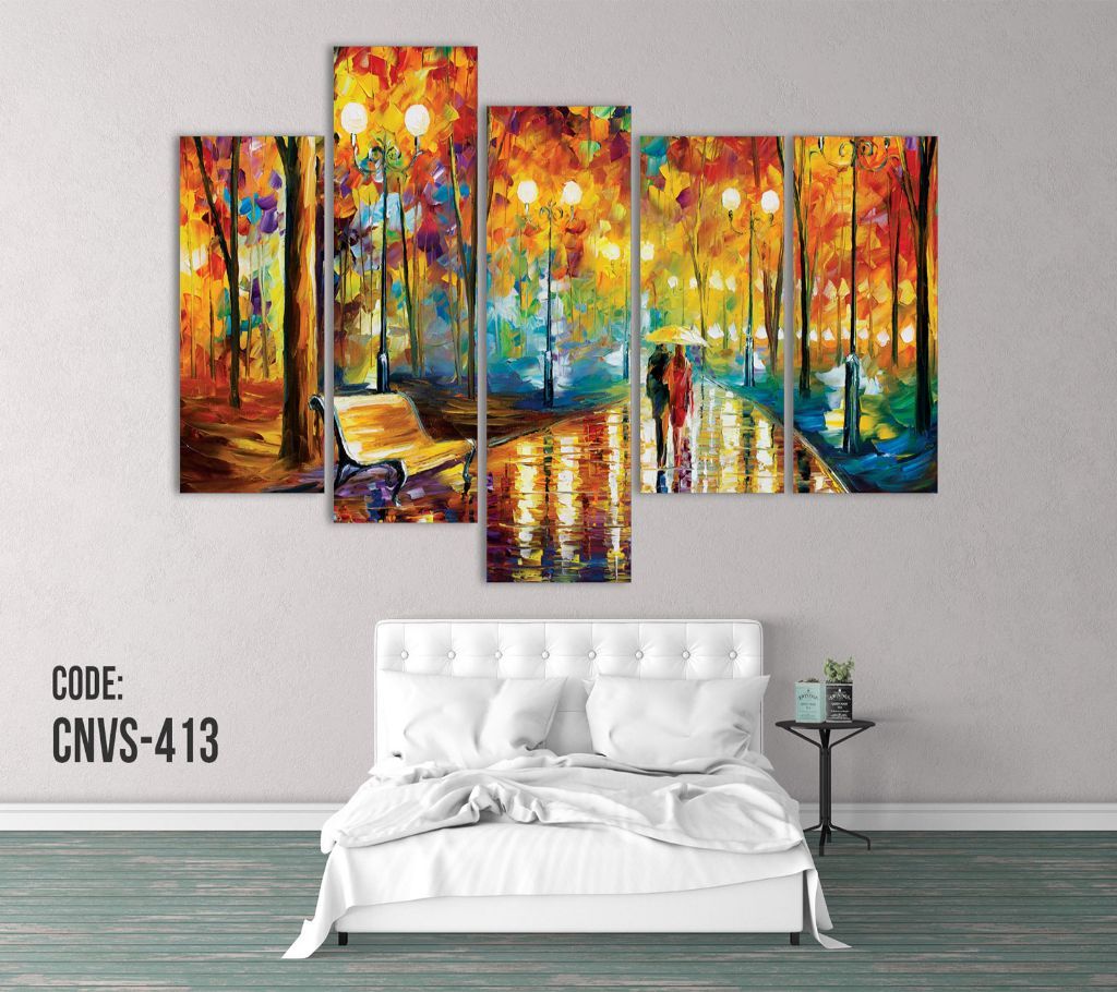 CNVS-413 Couple Walking Wall Canvas Art Prints 78 inch x 48 inch