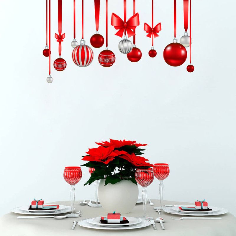 Byte Studio 45 cm Decorative hanging lamps for christmas pvc vinyl wall sticker Self Adhesive Sticker  (Pack of 1)