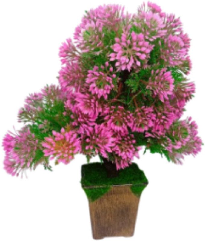 WhiteAsh Bonsai Wild Artificial Plant with Pot  (30.48 cm, Green)