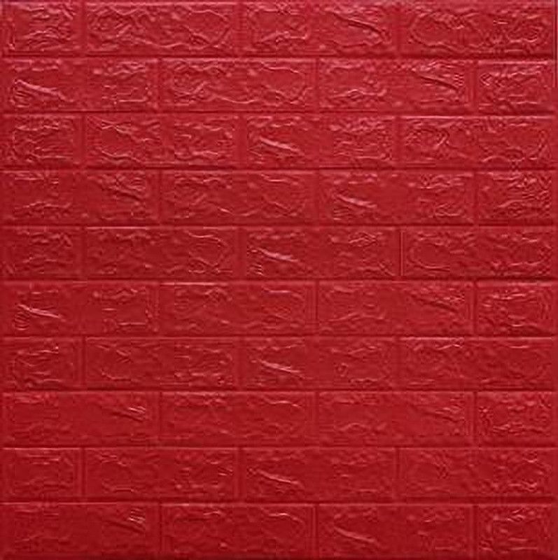 Dspaze Decorative Red Wallpaper  (77 cm x 70 cm, Pack of 5)