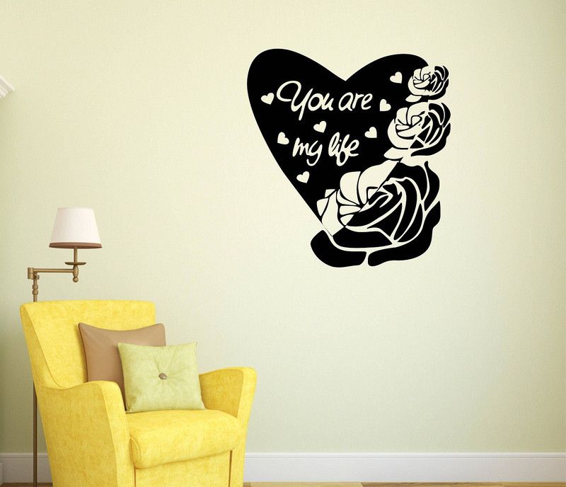 Zampyy 50 cm Love Wallsticker Self Adhesive Sticker  (Pack of 1)