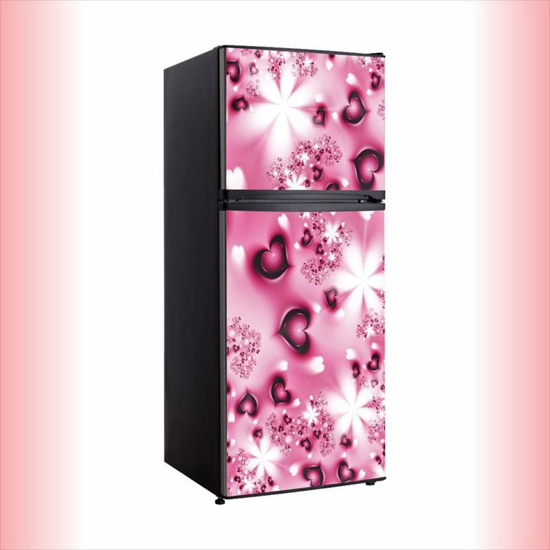 Decor studio 60 cm ultimate colourful abstract fridge wallpaper poster self adhesive vinyl fridge wrap decorative wall sticker (PVC vinyl multicolor) Size 60x160 cm Magnetic Sticker  (Pack of 1)