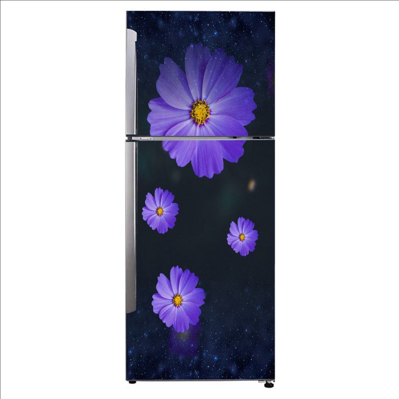 Advait Designs 60 cm Advait Designs Decorative cosmos petal hadith morning wildflower Exta Large Sticker For Fridge Décor Self Adhesive Sticker  (Pack of 1)