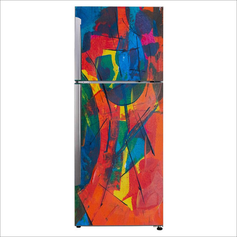Advait Designs 60 cm Advait Designs Decorative Beautiful abstract painting fridge sticker Self Adhesive Sticker  (Pack of 1)
