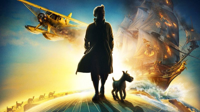 Wall Poster awallpapers tintin movie adventures papers POSTER LARGE Print on 36x24 INCHES Fine Art Print  (36 inch X 24 inch, Rolled)