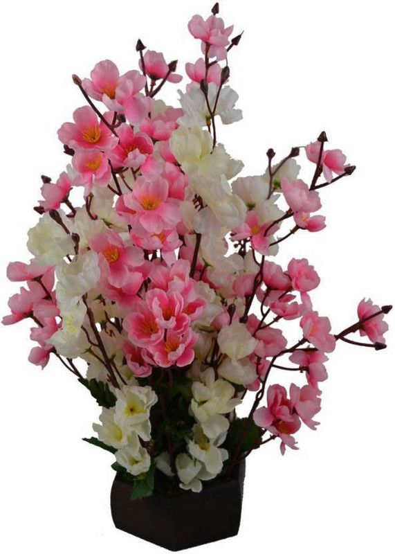 MAURYA Multicolor Orchids Artificial Flower  (8 inch, Pack of 25, Flower with Basket)