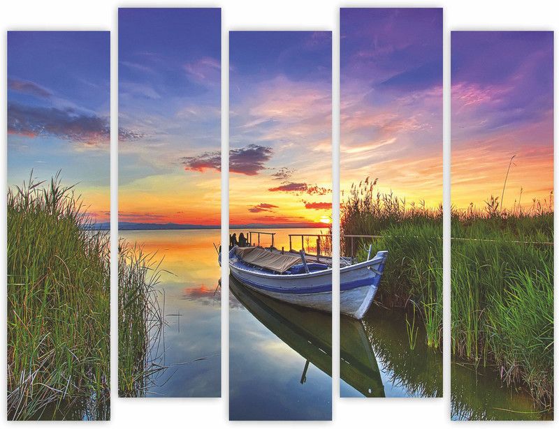 HD RAPID DESIGN Multiple Frames Split Art Texture MDF Wall Paintings, Wall Art Panels UV Painting for Living Room, Bedroom, Office, Hotels, Drawing Room_MDF5PANEL_01 Digital Reprint 18 inch x 23 inch Painting  (Without Frame)
